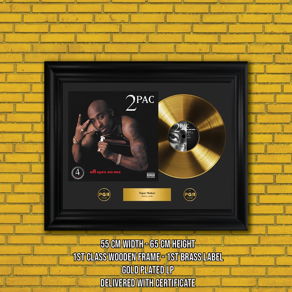 Vinilo LP chapado en oro - 2Pac - Regalo de recuerdos | PGR Foto 2 de 4