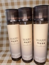 BATH AND BODY WORKS X3 WARM MUSK FINE FRAGRANCE MIST