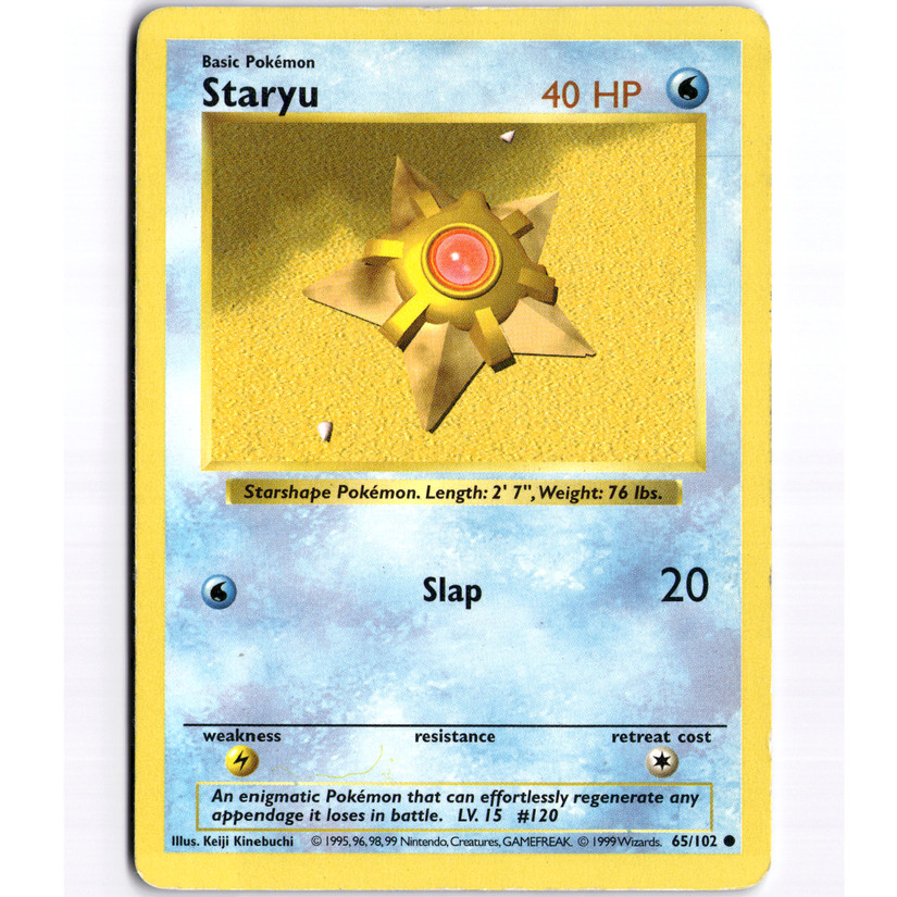 Staryu Common Unlimited - 065/102 - Base Set (Shadowless) - HP