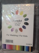 Artistic Finger Ink Pads For Kids 16 Color Crafting Set Crystal XORE ART NEW