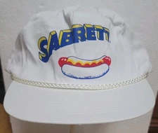 VTG Sabrett Hot Dog Promotional Rope Hat Cap Snapback Adj Super RARE! 
