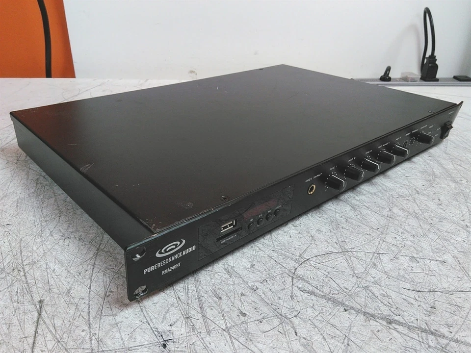 Power Tested Only Pure Resonance Audio RMA240BT Rack Mount Bluetooth Mixer AS-IS - Image 4 of 4