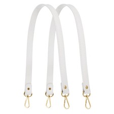 23" Leather Purse Strap Replacement Gold Buckle for Handbag 2 Pack, White