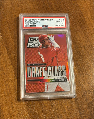 Aaron Judge 2013 Panini Prizm Draft Class Red #132 Bulldogs Yankees /100 PSA 10