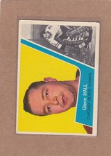1963-64 TOPPS HOCKEY GLENN HALL #23 BLACK HAWKS VGEX *A48681