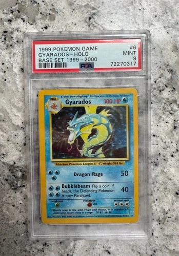 4th Print PSA 9 Gyarados 6/102 Holo  Pokemon Base Set 1999 2000 UK