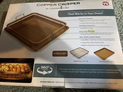 2-Piece Copper Crisper by Copper Chef -- New in Box
