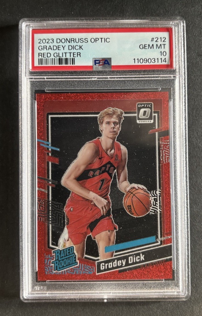 2023-24 Panini Donruss Optic - Gradey Dick #212 Red Glitter Prizm /75 (RC)