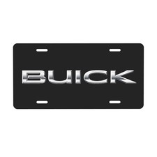 Buick 12 X 6 In License Plate Stamped Metal Tag For Car Truck Black Buick 12 X 6 In License Plate Stamped Metal Tag For Car Truck Black
