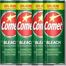  4 pack Comet Multipurpose Cleaning Powder with Bleach, 21 oz