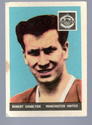Robert Charlton 1958 A&BC Footballers #3 Planet Blue Ink Back