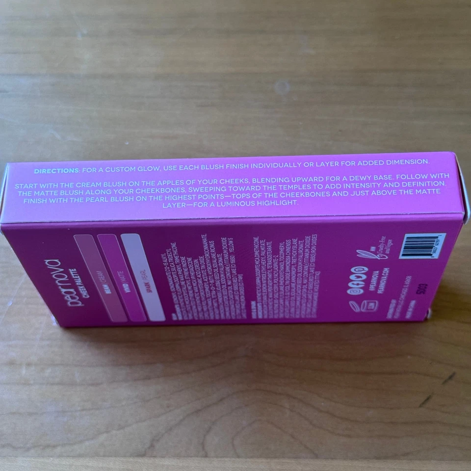 Pear Nova Cheek Palette in PINK cream, powder, pearl VEGAN 3 x 4G SHIPS FREE - Image 4 of 4