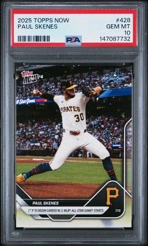 147087732 Paul Skenes 2025 Topps Now #428 All-Star PSA 10