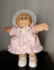 Vintage Baby Cabbage Patch Kids Doll In Light Pink Dress