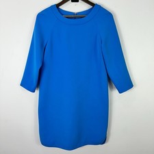 J.Crew Collection Shift Dress Size 4 Blue 3/4 Sleeve Quiet Luxury Career Capsule
