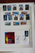 monuments et sites, 1966, neuf ,oblitéré, 16 FDC, 2 feuilles ,N°1499 à 1506