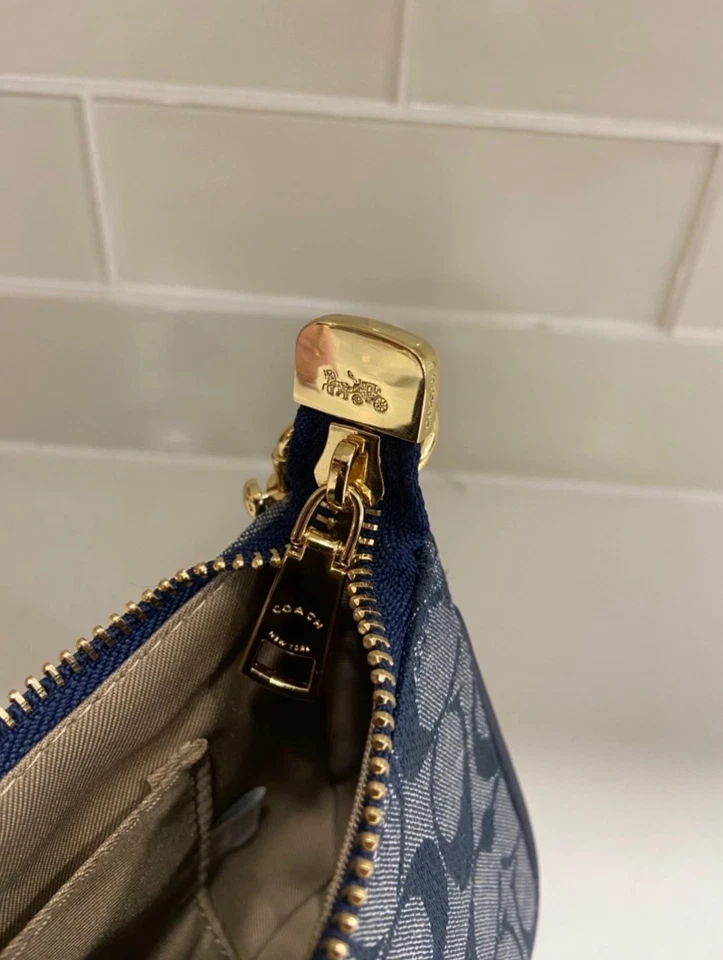 Sac Coach Femme Bleu Monogram Signature Jacquard – Bandoulière / Pochette - Photo 2/3