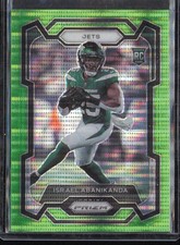 2023 Panini Prizm #379 Israel Abanikanda Neon Green Pulsar