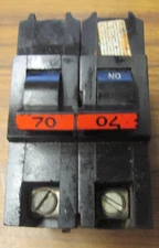 Federal Pacific 70 Amp 2 Pole FPE Thick 1" NA Stab-Lok Circuit Breaker,. I-20FF