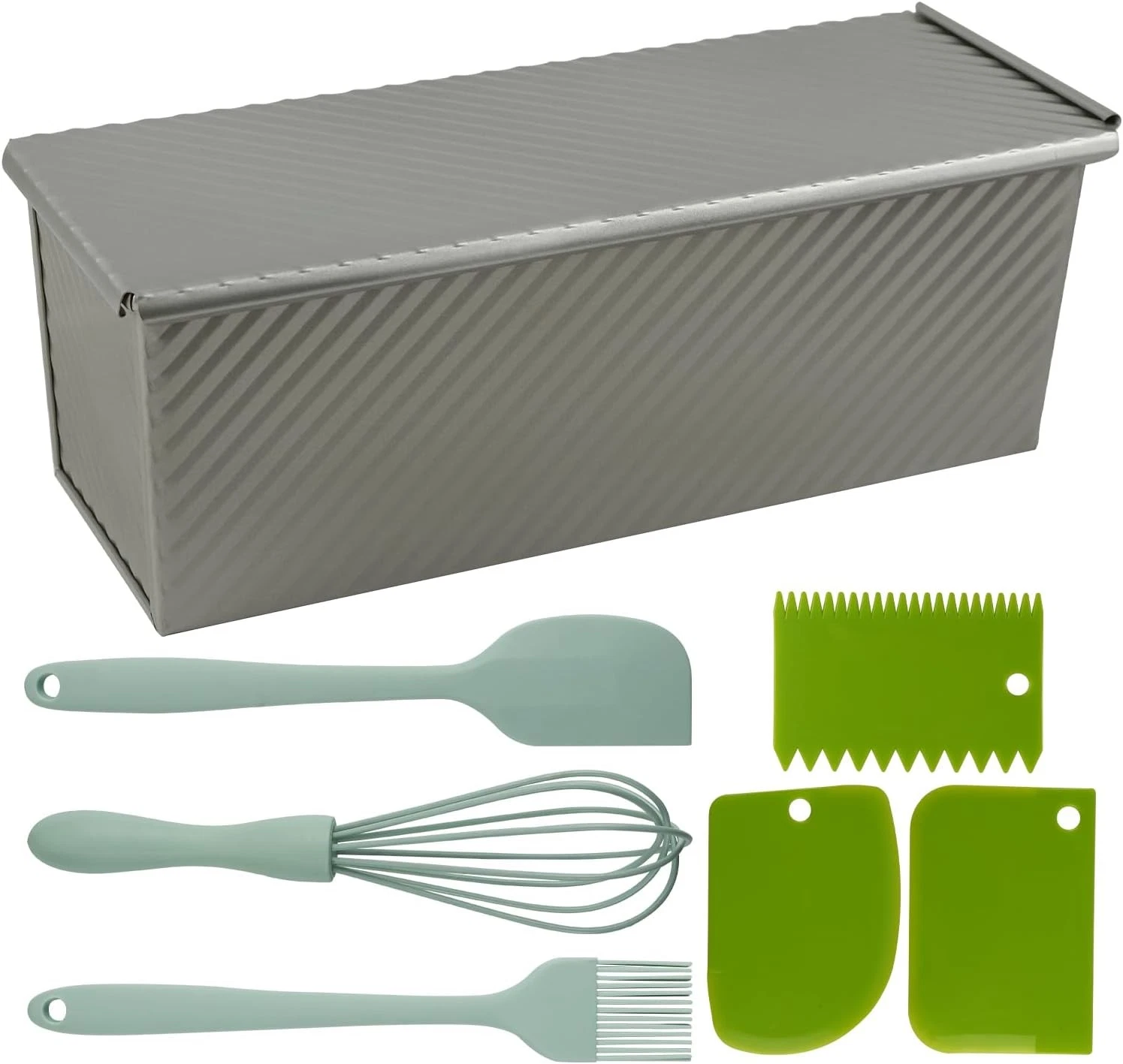 Large Loaf Pan W/ Lid 2.2 LB Dough Capacity Loaf Pan 13 x 5 Inch Baking Mold