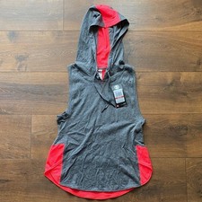 Under Armour Favorite Mesh Sleeveless Hoodie Gray Neon Pink XS NWT