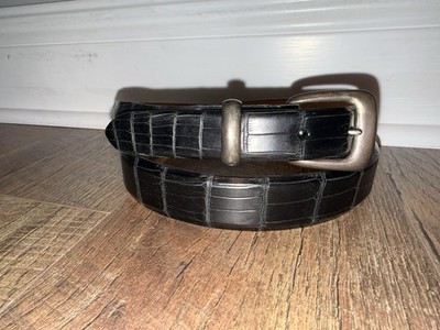 Genuine Alligator Black Belt. Crescent Belts Size 38