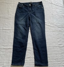 Chico s So Slimming Ankle Jeans 1 US 8/Medium Dark Wash Stretch