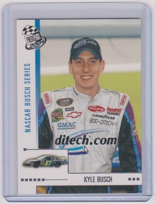 2004 Press Pass #38 Track Infield in Background Kyle Busch RC Rookie