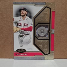 2024 Topps Tier One Trevor Story Button Relic Game-Used /5 Red Sox #T1R-TS