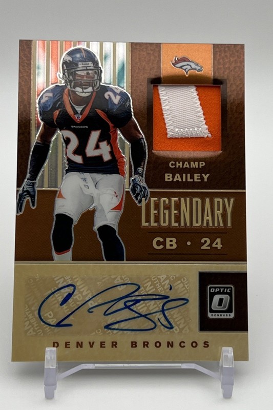 2020 Donruss Optic Champ Bailey Patch Auto /25