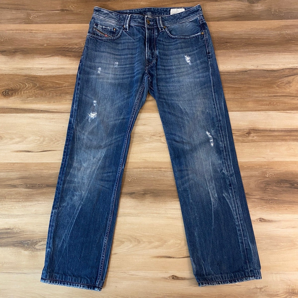 Diesel Larkee Zip 008B9 Mens Jeans 32x30 Regular Straight