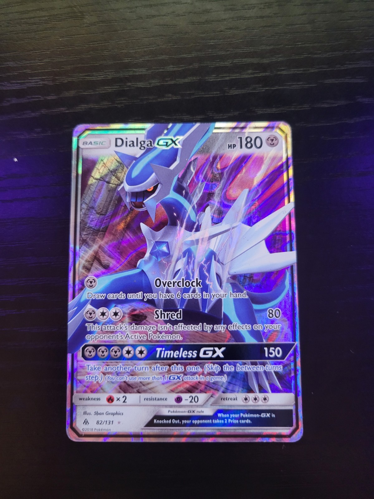 Dialga GX 82/131 Sm-Forbidden Light Holo