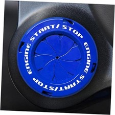 Rotary Push Start Button Cover, Car Accessories Engine Start A-Classic-Blue