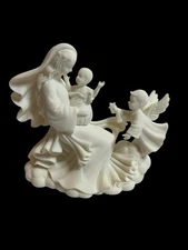 ROMAN INC Millennium “PEACE ON EARTH” Mary Jesus Angel Resin Sculpture 1995