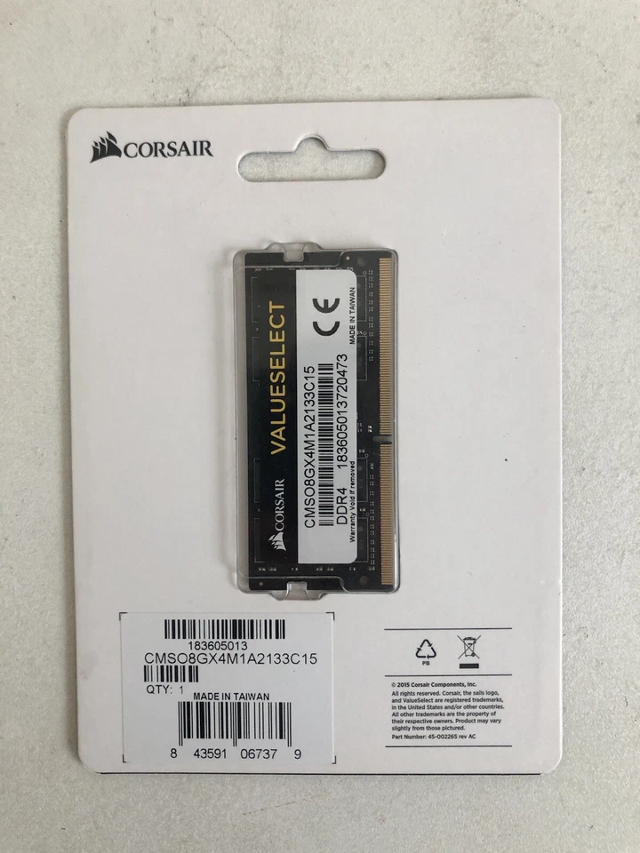 Corsair Value Select DDR4 8GB 2133MHz Dram New - Image 2 of 2
