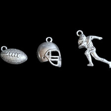 Football Themed Charms DIY Crafts 3 Types 57-Ct.
