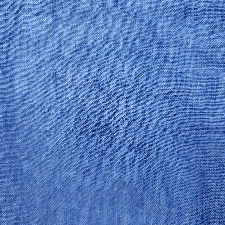 Camisa J Mclaughlin Abotonada Para Hombres XL Extra Grande Azul Manga Larga Lino Cuello Foto 4 de 4