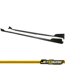 Fits 14-23 Infiniti Q50 ST Style Side Skirts Extension Rocker Panel Black PU