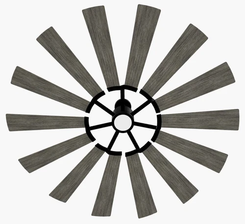 VISUAL COMFORT 72" CEILING FAN SILVER WASHED OAK REVERSIBLE BLADE LED LIGHT KIT - Picture 5 of 10