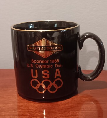 #ad Vintage Briggs amp; Stratton 1988 US Olympic Team Sponsor Coffee Diamond Engine Mug $7.65