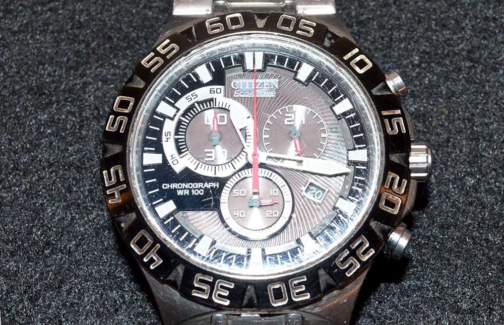 Vintage 2005 Citizen Quartz Eco-Drive Chronograph Men's Watch H500
