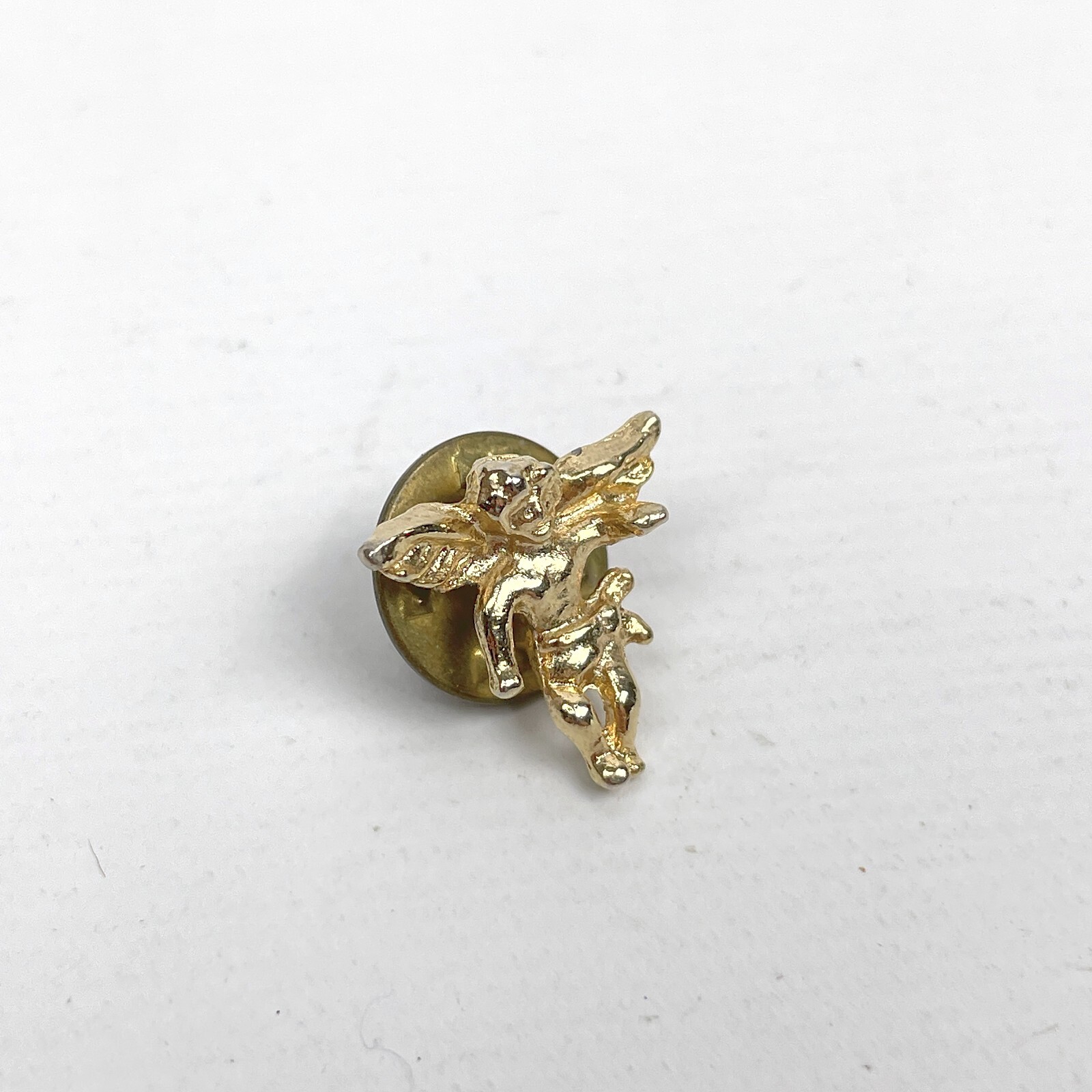 VTG Cherub Baby Angel Tiny Golden Tone Tie Tack Lapel Pin Pinback ...