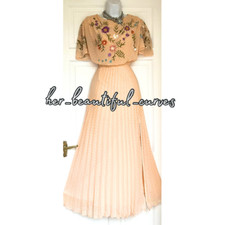 ASOS EMBROIDERED FLROAL WEDDING OCCASION PARTY DRESS SIZE 14