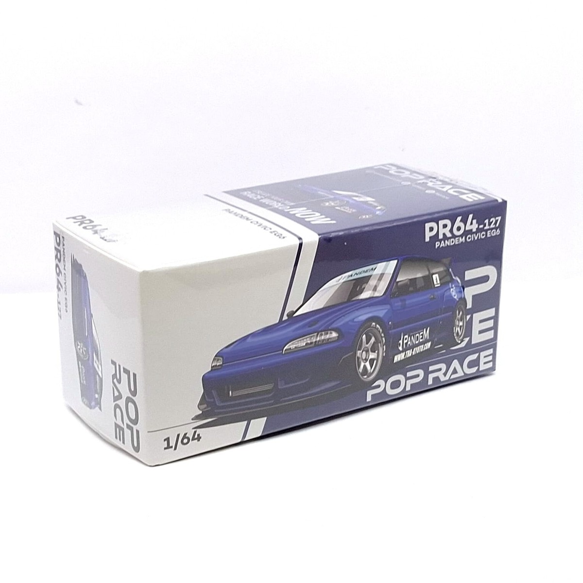 POPRACE PR64-127 1/64 Pandem Honda Civic EG6 v1.5 Metallic