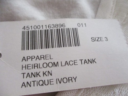 Chico's - Ivory w/tiers of Ruffles Sleeveless Knit Lace Tank Top - Size 3 - Picture 5 of 6