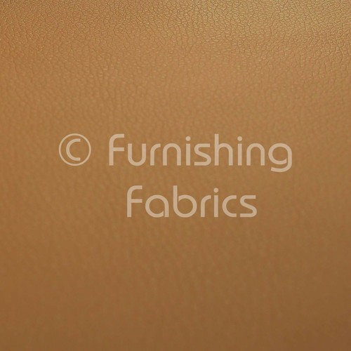10 Metres Heavy Duty Matt Finish Soft Tan Orange Faux Leather Upholstery Fabric - Picture 2 of 4