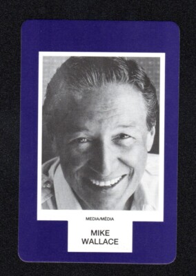 Mike Wallace TV News Show Journalist 1993 Face To Face Game Card Canadian Issue
