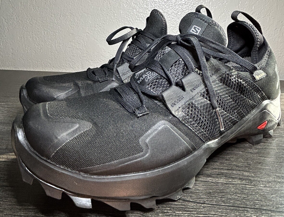 Scarpe da trekking nere Salomon Madcross Gore tex GTX da uomo taglia 11 Art 414410