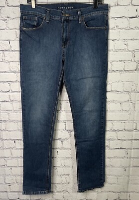 Mott and Bow Boyfriend Jeans Womens 29x32 Blue Mid Rise Denim Comfy Classic Lux