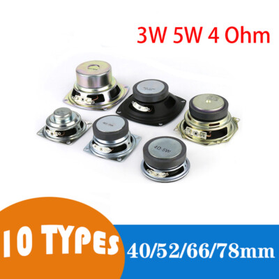 Mini Audio Lautsprecher 3W 5W 10W 4 Ohm 40/52/66/78mm Kleinlautsprecher